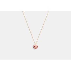 COACH Pavé Heart Pendant Necklace